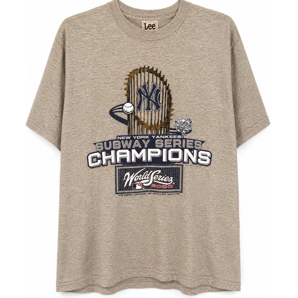 Vintage 2000 Subway Series Shirt Men Lee Sport NY Yankees Champions World Series